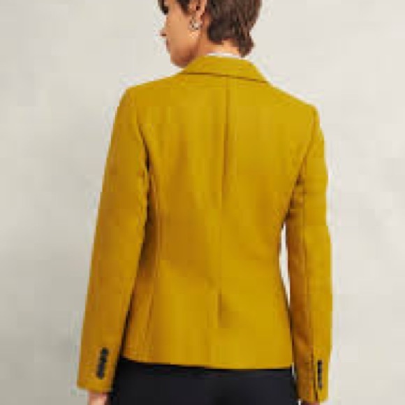 Hobbs London “Blake” Wool Blazer in Ochre, US size 14 - Picture 2 of 7